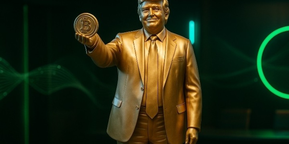 Golden Trump Statue Holding Bitcoin Installed in Front of U.S. Capitol Building